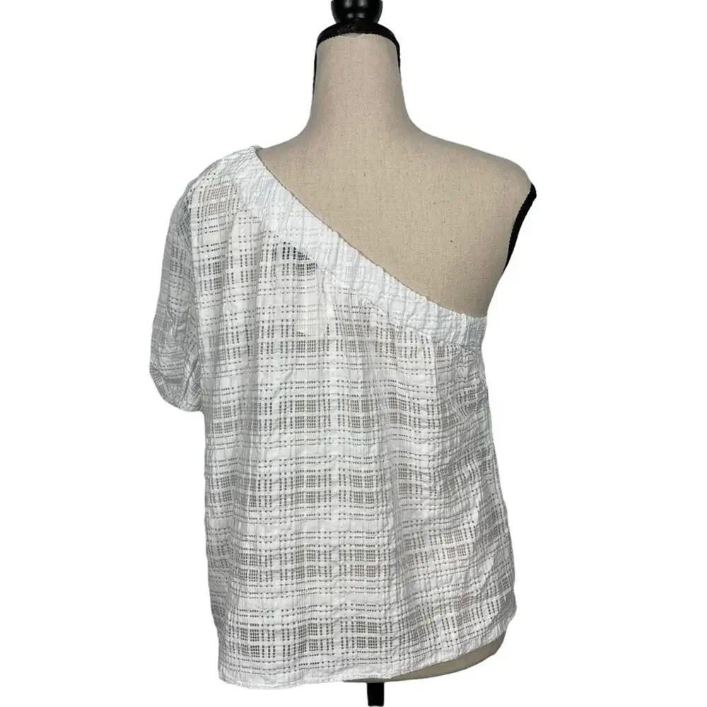Anthropologie Current Air Bouse One Shoulder White Size Small NEW